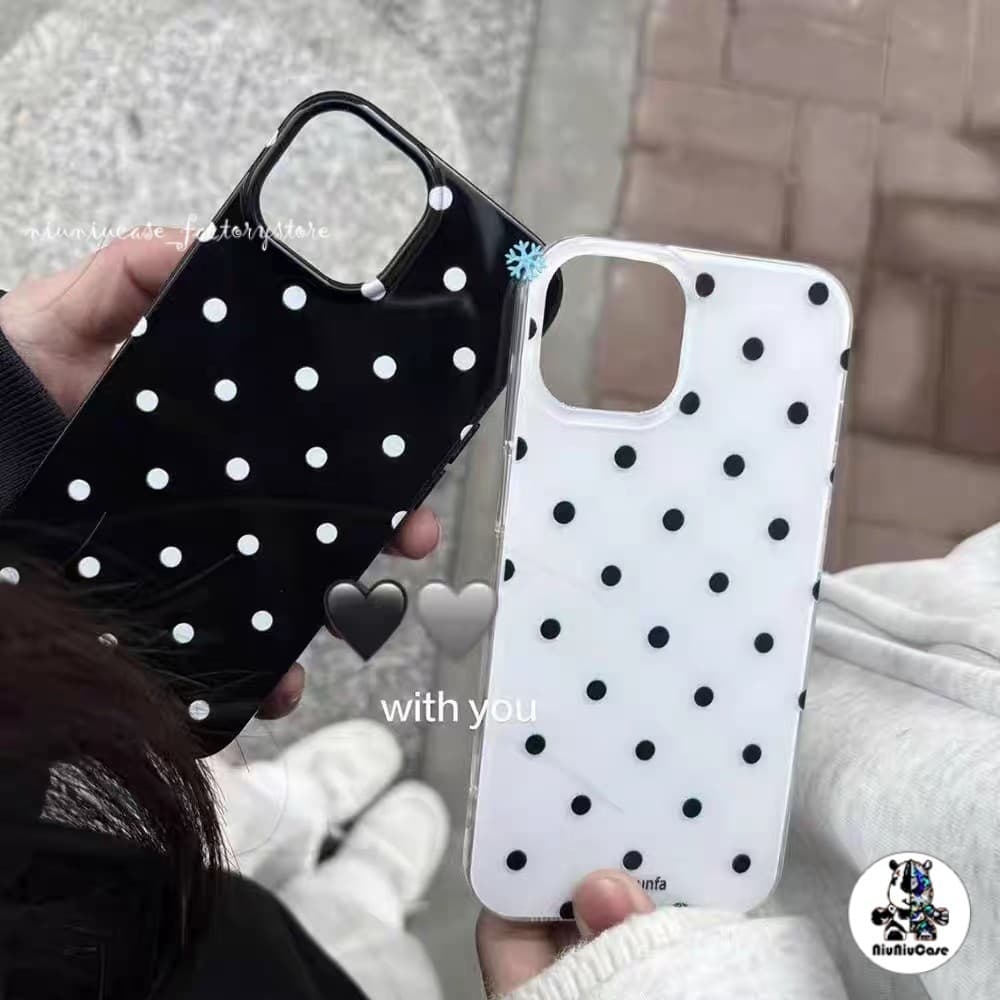 โปร่งใส จัดส่งจากประเทศไทย เคสจุดคลื่นสีดํา for iPhone เคสไอโฟน 11 12 13 14 17 15 16 PLUS PRO MAX X XS MAX XR 7/8PLUS รูปที่ 2