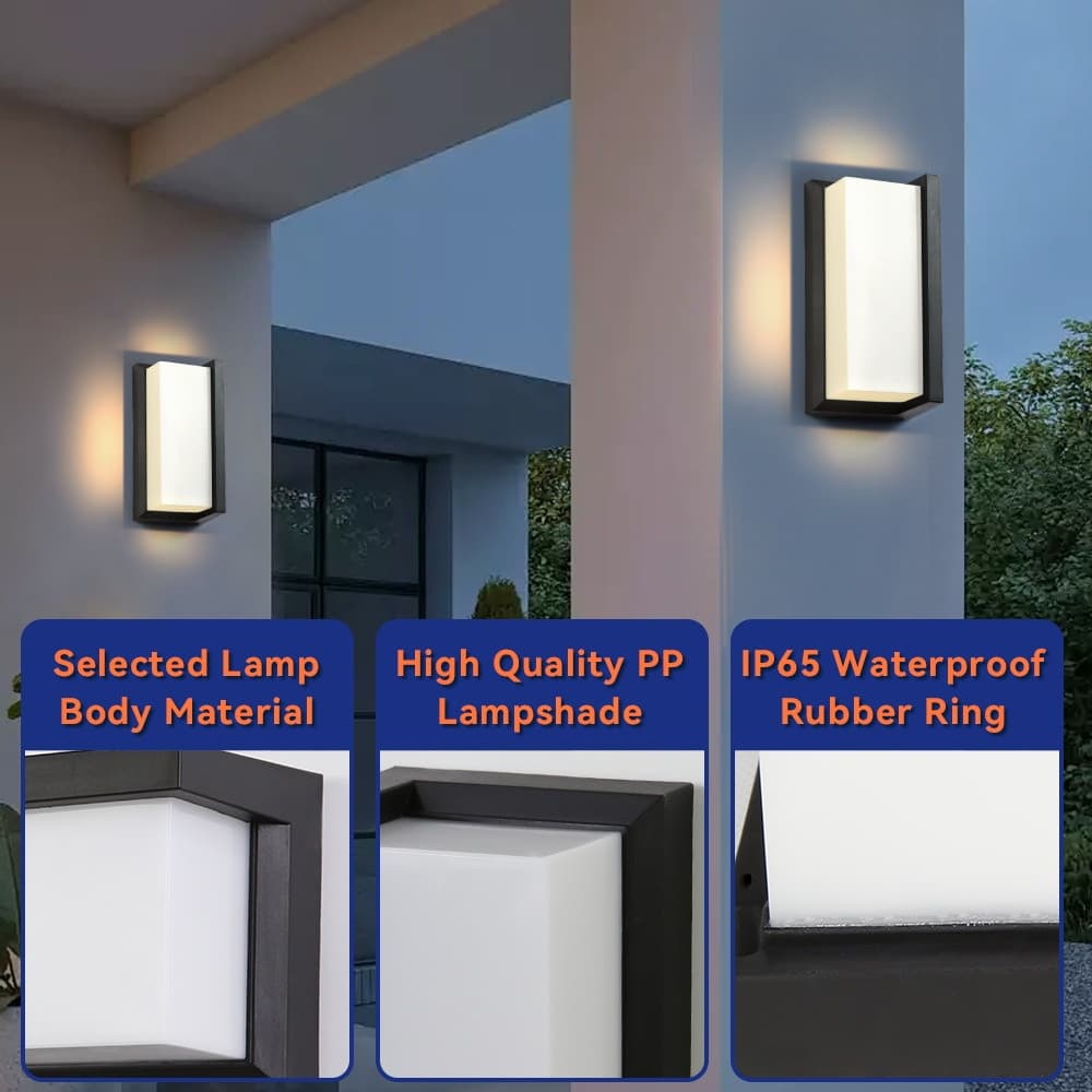 LED ไฟติดผนัง กันน้ำ 25W ไฟสวน IP65 โคมไฟภายนอก ไฟติดผนังห้องนอนบันไดไฟตกแต่ง แสงกลางแจ้งระเบียง รูปที่ 9