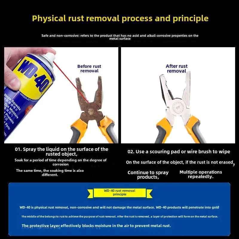 WD-40 น้ำมันอเนกประสงค์ ขนาด400 มล.ใช้สำหรับหล่อลื่น คลายติดขัด ไล่ความชื่น ทำความสะอาด และป้องกันสนิม สีใส ไม่ม รูปที่ 5