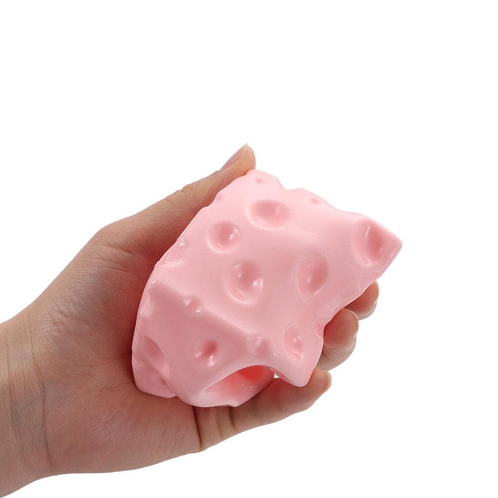 WXDX.TH ชีสบีบ Fidget ของเล่น, Anti-Stress Shapeable Jumbo Cheese Cube Stress Ball, Squishy Texture Non-Bounce ASMR Sensory Stress Toy เด็กผู้ใหญ่ รูปที่ 4