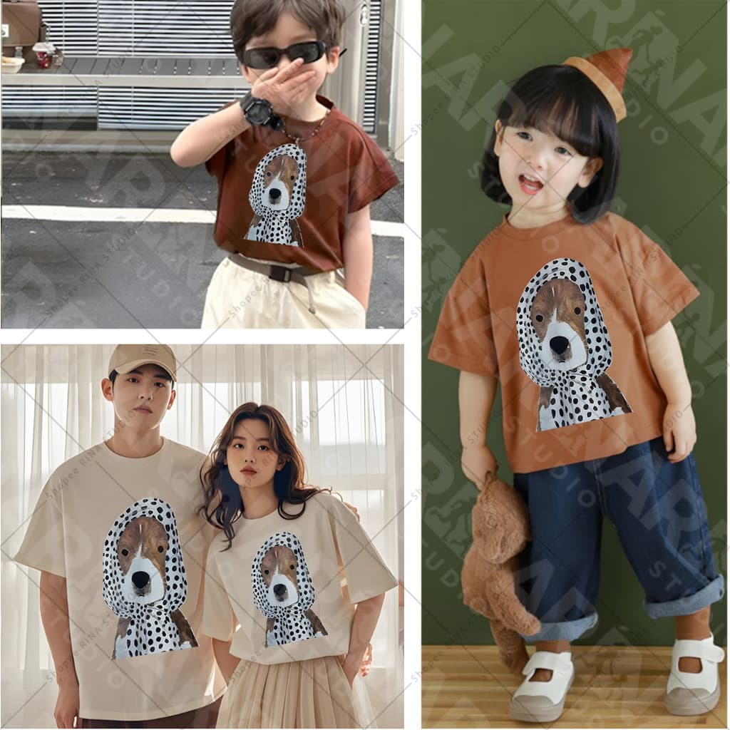 🔥พร้อมส่ง&COD🔥RINA STUDIO🔥 ชุดเสื้อยืดสำหรับครอบครัวในล สินค้าแบบครอบครัว ใหม่2025 เสื้อยืดคอกลมเสื้อคริสมาสต์100%cotton