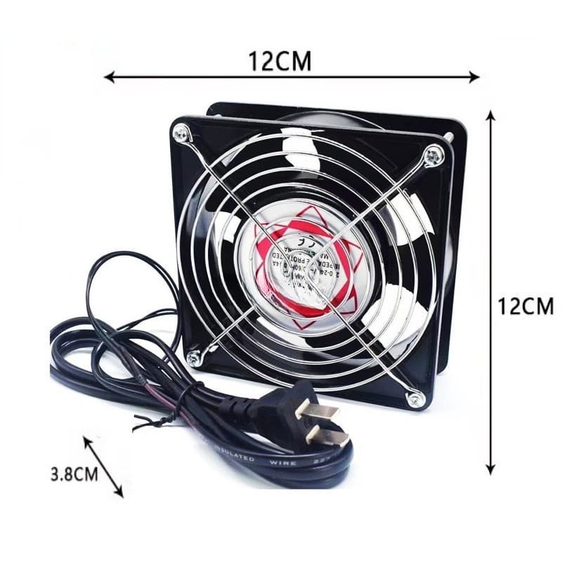 พัดลมระบายความร้อน พัดลมตู้RACK ตัวลมAC SQNON 12Cm 220-240V ปลั่กเสียบไฟบ้าน รูปที่ 5