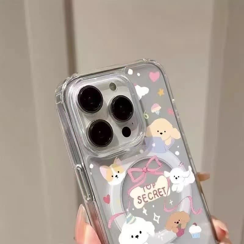 Kiddyแม่เหล็ก เคสใสกันกระแทก เคสสําหรับไอโฟน 11 เคสชาร์ได้ สำหรับ IPhone 13 17 16 15 7Plus 14 12 11 Pro MAX 8 7 Plus รูปที่ 6