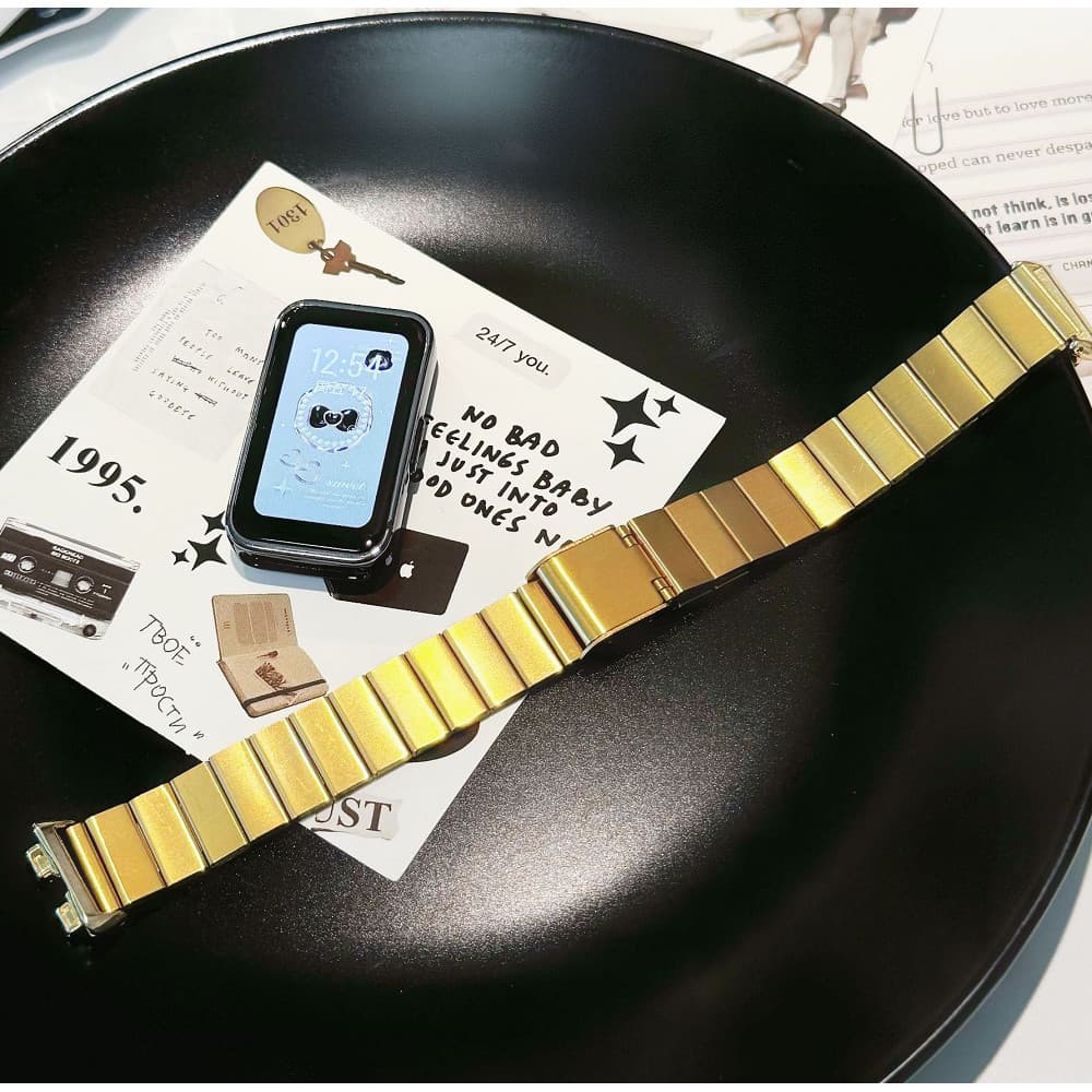 Stainless Steel Watch Strap For สาย Huawei Band 11 pro Strap Metal Huawei Band 11 สาย Steel สาย Huawei Band 10 Strap Slim Huawei Band 6/ Huawei Band 7/ Huawei Band 11 pro สาย Huawei Band 9 Strap Huawei band 7 Strap Replacement Huawei Band 11 pro สาย รูปที่ 9