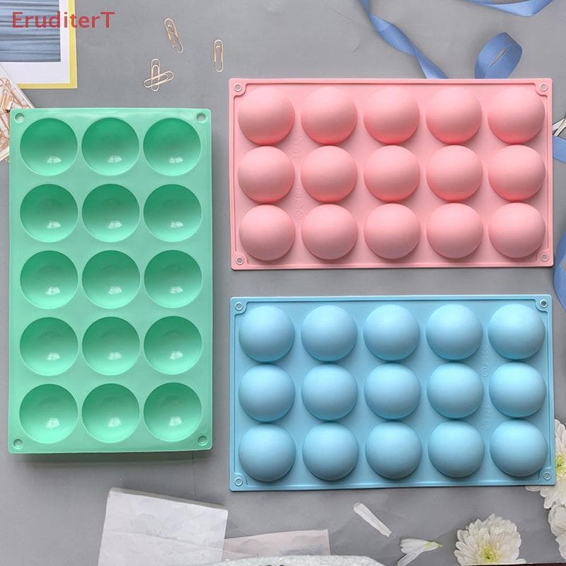 3D Ball Round Half Sphere Silicone Mold For DIY Baking Pudding Mousse Chocolate แม่พิมพ์เค้กเป็นมิตรกับสิ่งแวดล้อมอุปกรณ์ครัวเครื่องมือ รูปที่ 5