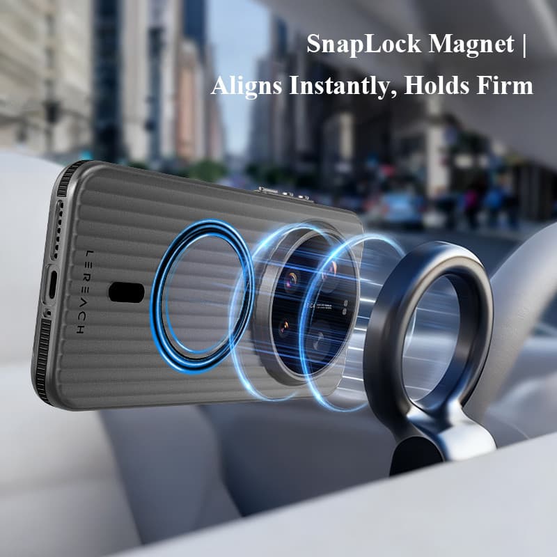 Lereach เคสแม่เหล็กสําหรับ Xiaomi 17 Ultra 17T Pro Mi 17 Pro Max Clear Case 360° กันกระแทกและกริปหยัก รูปที่ 6