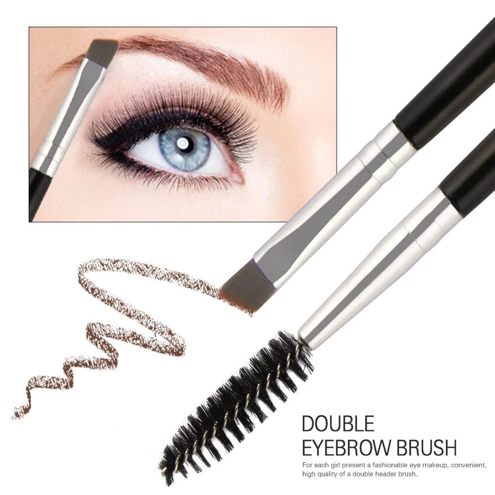 MAANGE 2 In 1 Dual-Ended Eye แปรงแต่งหน้า Spoollie ความงามแต่งหน้าคิ้วแปรงเครื่องมือความงาม รูปที่ 3