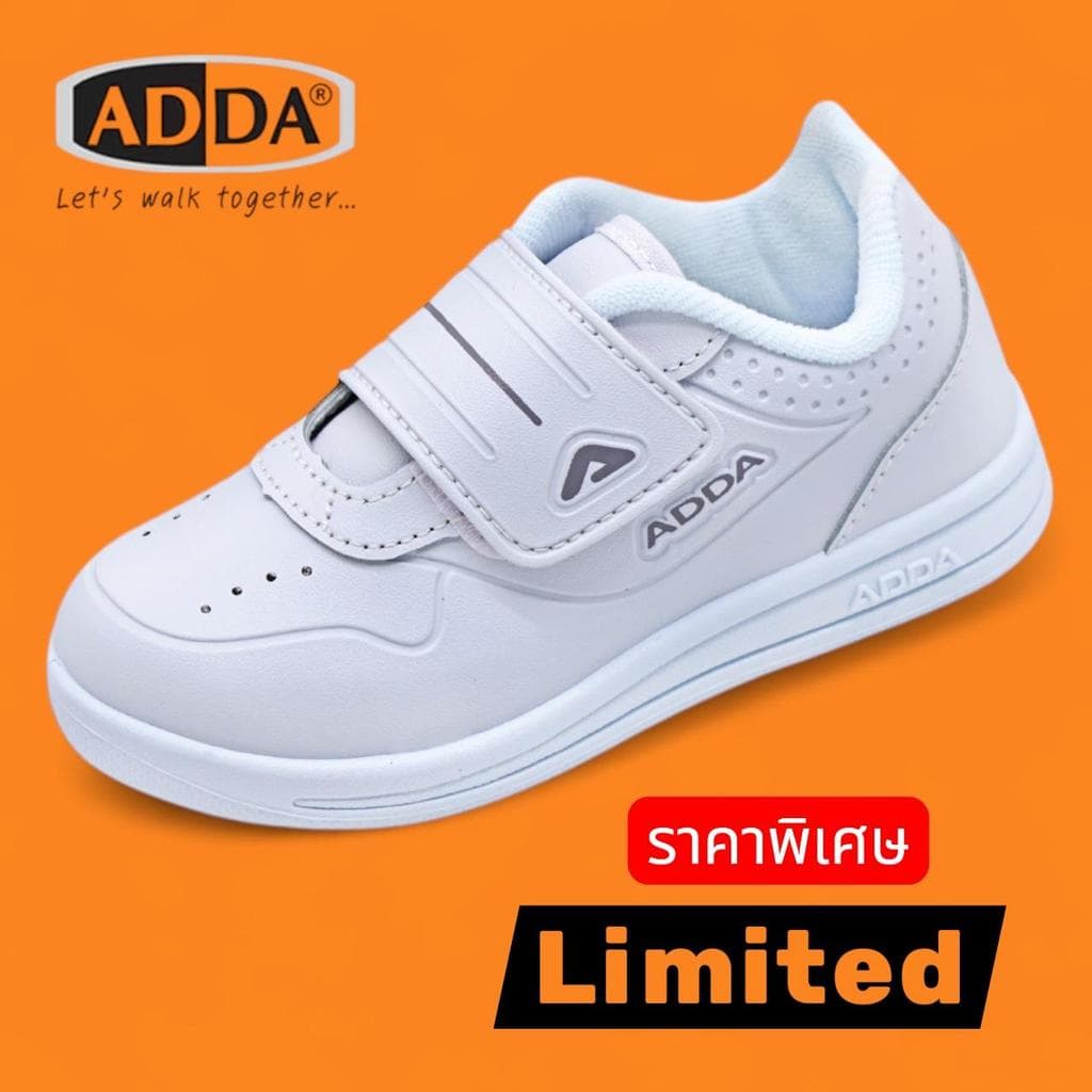 ADDA รองเท้านักเรียนถูกระเบียบ ปี2569 ใส่ง่ายเบาสบาย หนังดำ+พละขาว ใช้ได้ทั้งเด็กชายและเด็กหญิง รูปที่ 4