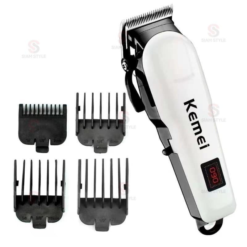 แท้Kemei KM-809A ปัตตะเลี่ยนตัดผม ไร้สาย ใช้งานสะดวก แถมหวีลองที่ชาร์จในตัว ของแท้ รูปที่ 9