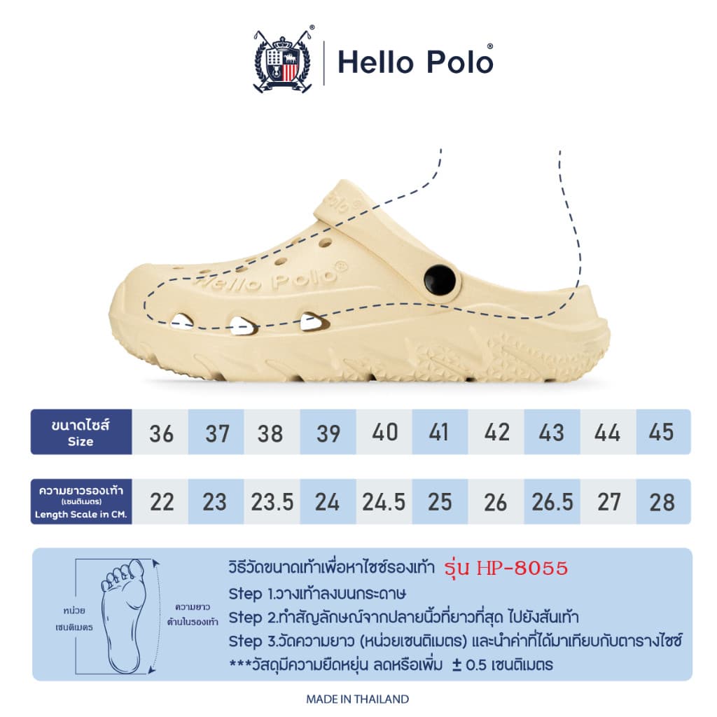 Hello Polo รุ่น HP8055 รองเท้าแตะหัวโต รองเท้าแฟชั่น EVA พื้นนิ่ม แฟชั่นผู้หญิง น้ำหนักเบา EVA สำหรับทุกเพศ Size36-45 รูปที่ 9