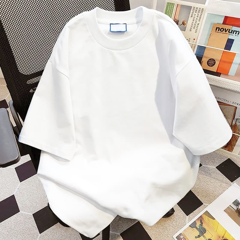 NFV ใหม่ล่าสุดแฟชั่นเกาหลี เสื้อยืดเปล่า ระบายอากาศ ผ้าหนายับยากรีดง่าย ผ้าฝ้าย 100% YG0 รูปที่ 2