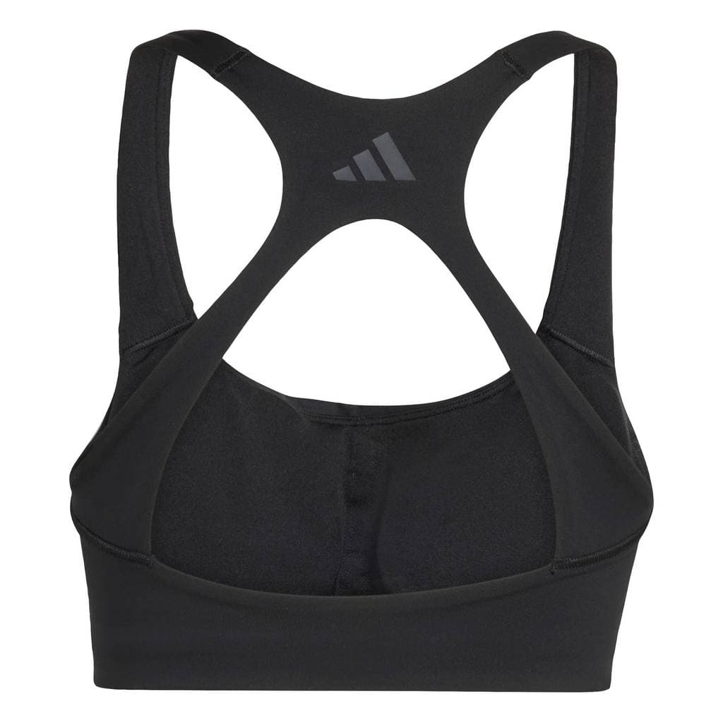 adidas Gym & Training Optime Workout 3-Stripes Medium Support Bra Women Black JX5006 รูปที่ 8