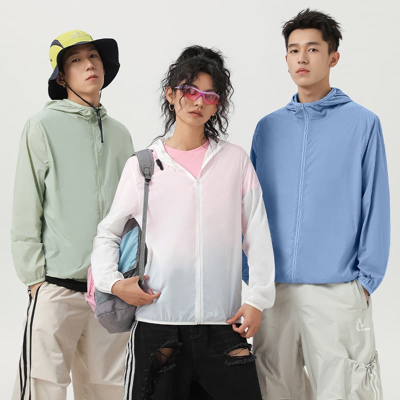 YOOSTRY เสื้อกีฬา กันแดด UPF50+ ผ้าไอซ์ซิลค์ เย็นสบาย กันยูวี ทรงฮู้ด ไซส์ใหญ่ M-4XL รูปที่ 4
