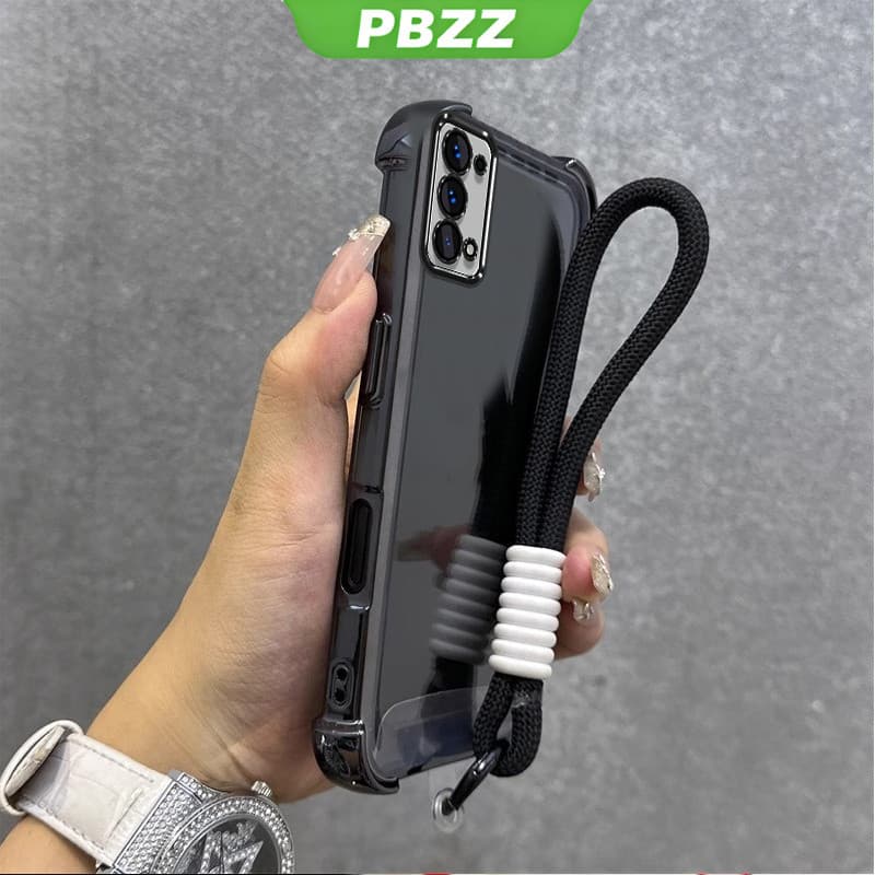 PBZZ สําหรับ OPPO RENO 5 5g oppo RENO 4 4g reno5 5g เคสโทรศัพท์ Softcase ซิลิโคนกันกระแทกใหม่ออกแบบความงามใสพร้อม Lanyard สําหรับสาว SJST01 รูปที่ 5