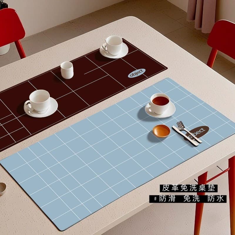 Bauhaus สไตล์ Placemat พรีเมี่ยมกันน้ํา Oilproof หนังบนโต๊ะอาหาร Mat โต๊ะกาแฟโต๊ะ Decor Mat รูปที่ 4