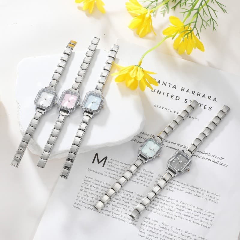 1PC Header เงิน DIY โมดูลดิจิตอล Splicing นาฬิกา Vintage Wild Modular นาฬิกาอิตาเลี่ยน Charm สร้อยข้อมือสแตนเลสสร้อยข้อมือแฟชั่นอุปกรณ์เสริม รูปที่ 4