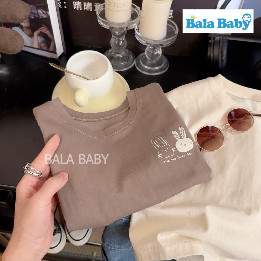 เสื้อยืดเด็ก เสื้อยืดมินิมอลสำหรับเด็ก เนื้อผ้า cotton ใส่ได้ทั้งเด็กผู้ชายและผู้หญิง Size80-120cm DXT02 รูปที่ 4