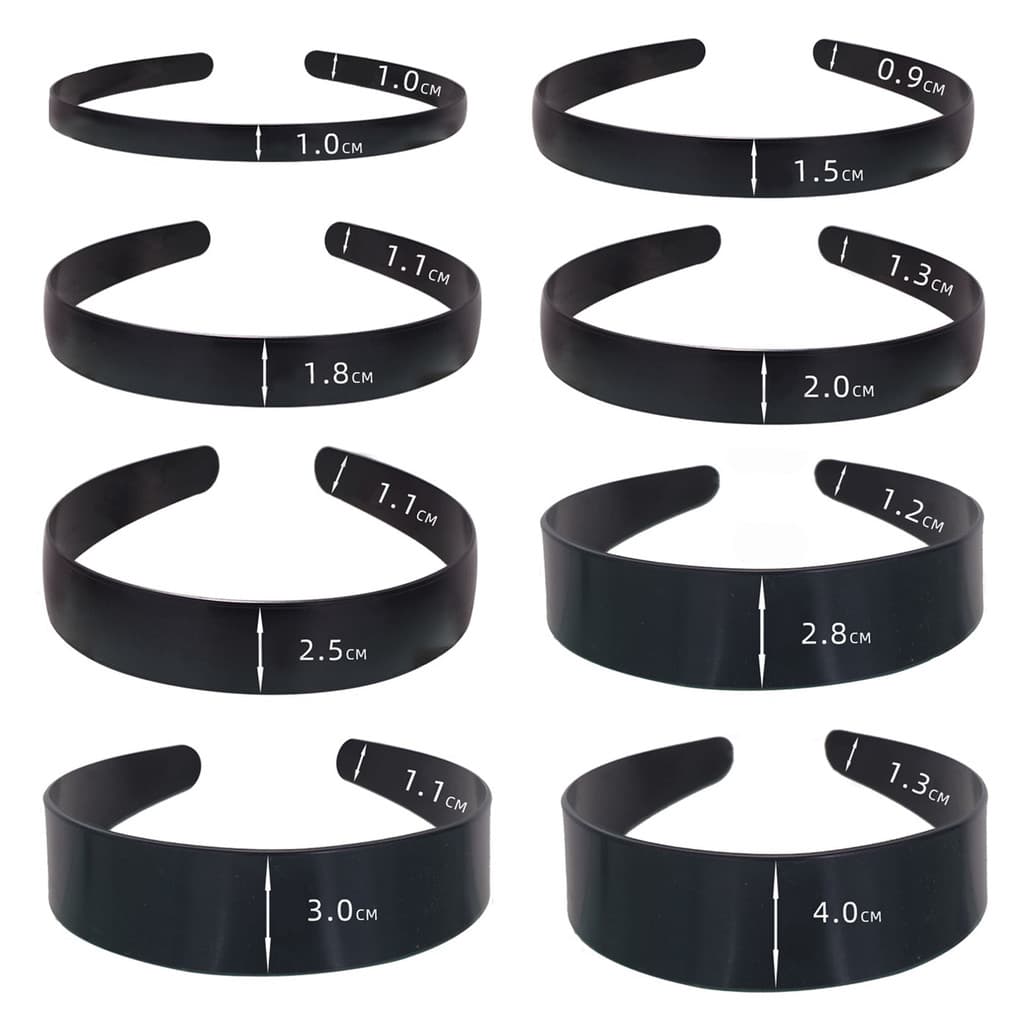 แถบคาดศีรษะสีดำลื่น ใช้งานได้หลากหลาย DIY อุปกรณ์เสริมสำหรับ hoop และผม รูปที่ 1