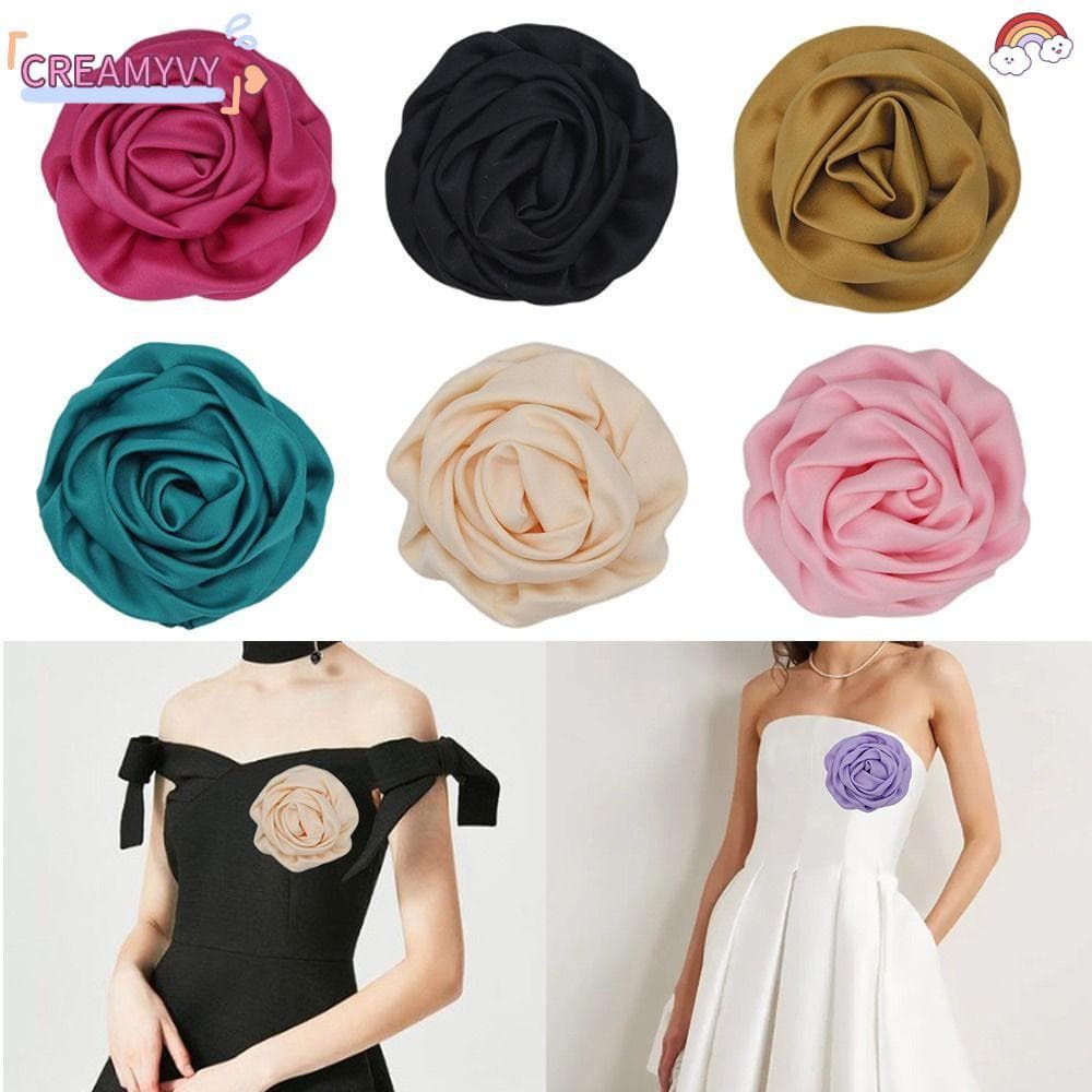 เข็มกลัดลายดอกไม้แบบม้วน ขนาด 7CM สำหรับตกแต่งเสื้อผ้า DIY และแฮนด์เมด รูปที่ 1