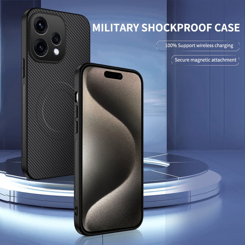 สําหรับ OPPO Reno 15F 14F 13F 12F 15 Pro Max Reno 15 14 13 12 10 11 Pro 15 Pro Mini คาร์บอนไฟเบอร์หนังแม่เหล็กเคสโทรศัพท์ป้องกันกล้องกันกระแทกซิลิโคนอ่อนนุ่มฝาครอบ รูปที่ 2