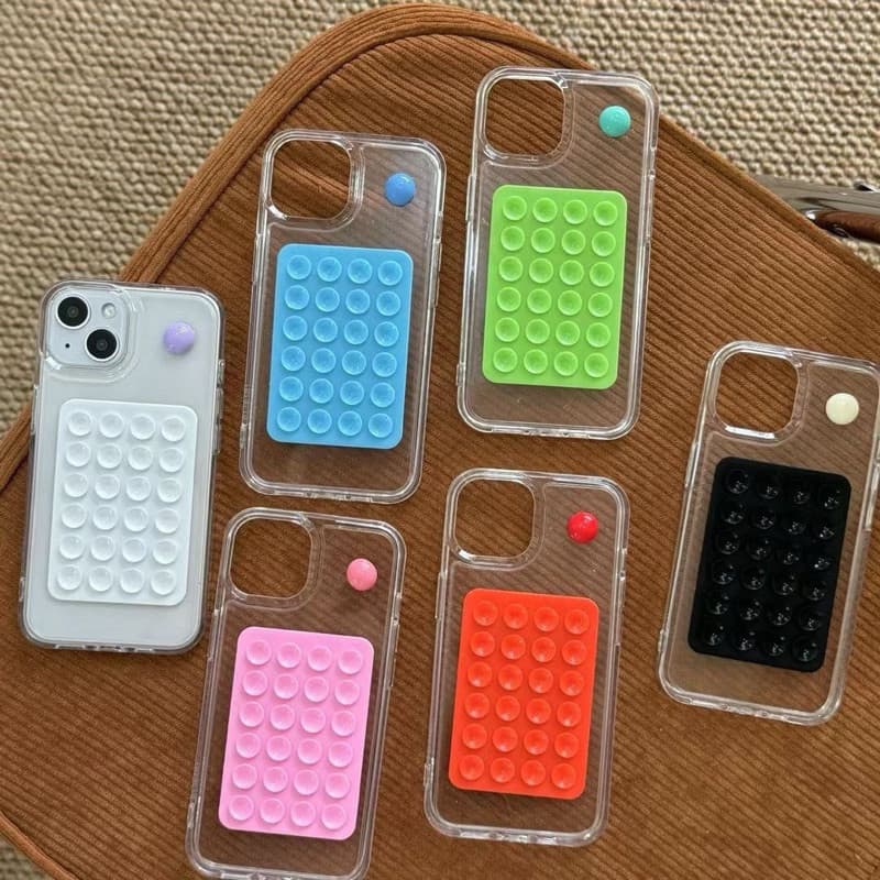 แผ่นซิลิโคนแปะมือถือ ไม่ต้องใช้กาว ติดได้ 2 ด้าน ใช้ซ้ำได้ Silicone Suction Phone Case รูปที่ 3