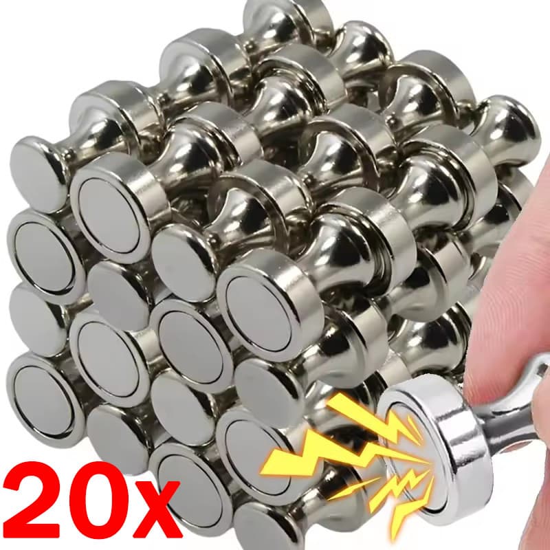 6/10/20 ชิ้นโลหะ Strong Magnetic Thumbtack/แม่เหล็กนีโอไดเมียม/ตู้เย็นสํานักงานไวท์บอร์ดแม่เหล็ก Pushpin รูปที่ 1