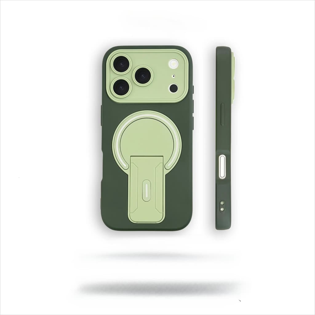 หรูหราแม่เหล็ก Matte พร้อมผู้ถือเคสโทรศัพท์สําหรับ iPhone 11 12 13 14 15 16 17 Pro Max Plus กันชนกลับกรณีฝาครอบ รูปที่ 4