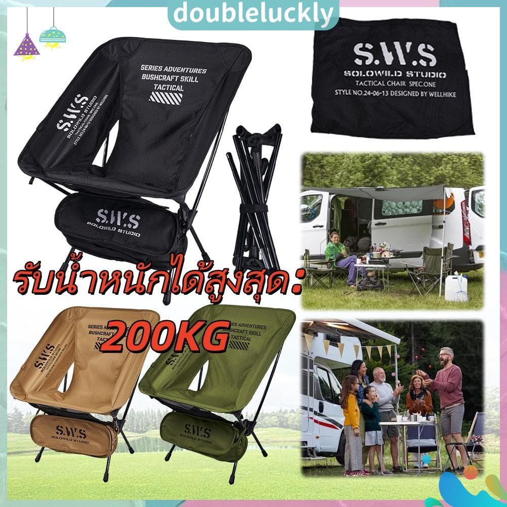 เก้าอี้ตั้งแคมป์พับได้ ผ้า Oxford Ultralight เก้าอี้เดินทางที่ถอดออกได้ Camping Longue ที่นั่งสําหรับการตั้งแคมป์กลางแจ้งเดินป่า รูปที่ 1