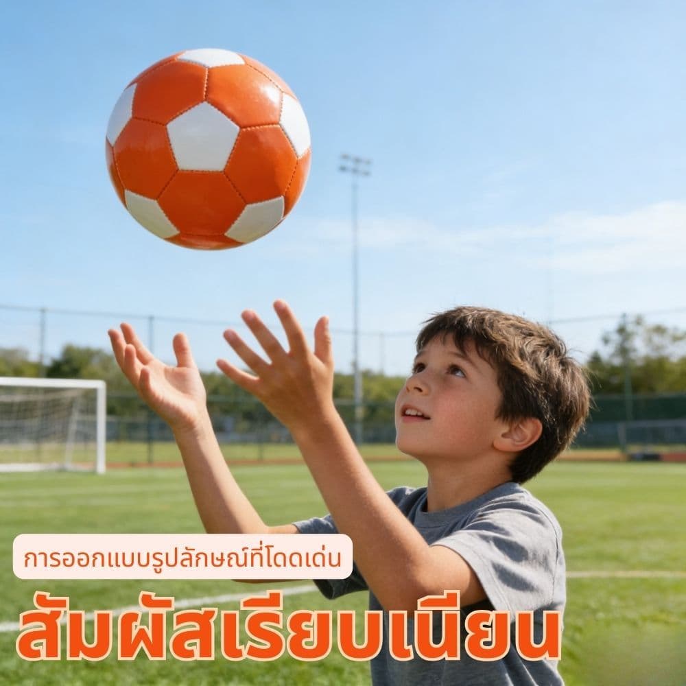 ลูกฟุตบอลโค้ง ขนาด 5 พอดีมือ เหมาะสำหรับฝึกซ้อมฟุตบอล เล่นกลางแจ้ง และเป็นของขวัญสำหรับเด็ก รูปที่ 5