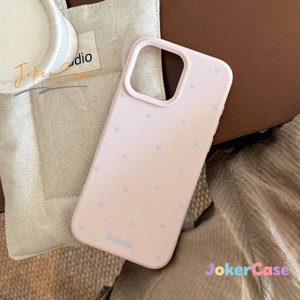 เคสสำหรับ iPhone 15 11 16 17 14 12 13 Pro Max 13 14 15 12Pro 16E 16 14 15 Plus เคสโทรศัพท์ลายจุดหลากสีเรียบง่ายและน่ารัก รูปที่ 3