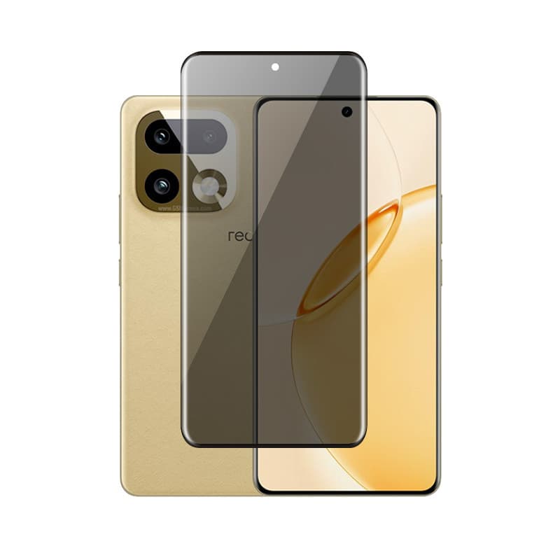 สําหรับRealme 16 Pro Plus 4G 5G 2026 โค้งความเป็นส่วนตัวกระจกนิรภัยป้องกันหน้าจอคลุมทั้งหมดฟิล์มป้องกันโทรศัพท์สําหรับRealme16Pro 16Pro + เลนส์กล้อง รูปที่ 3