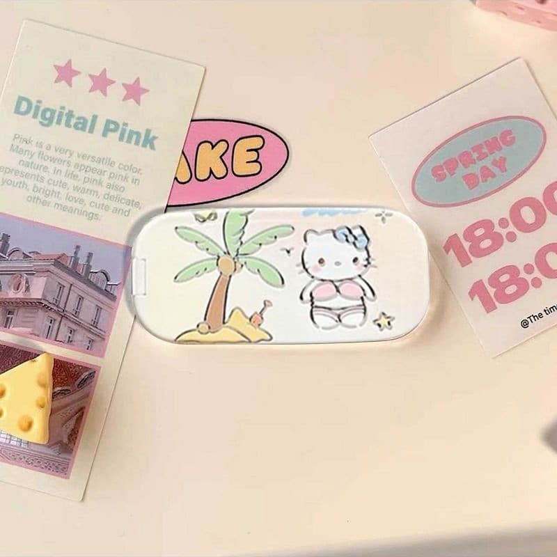 ขาตั้งติดเคสโทรศัพท์ พร้อมกระจก การ์ตูน แมวหมี ผีเสื้อ ดอกไม้ ใช้กับเคสหลายรุ่นได้ ติดตั้งง่าย สะดวกวางโทรศัพท์ รูปที่ 9