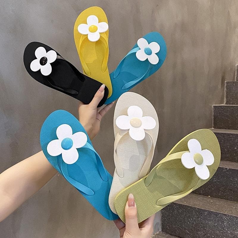 รองเท้าแตะดอกไม้ รองเท้าแตะผู้หญิง ใส่สบาย นุ่มกันลื่น แฟชั่นสำหรับผู้หญิง รูปที่ 3