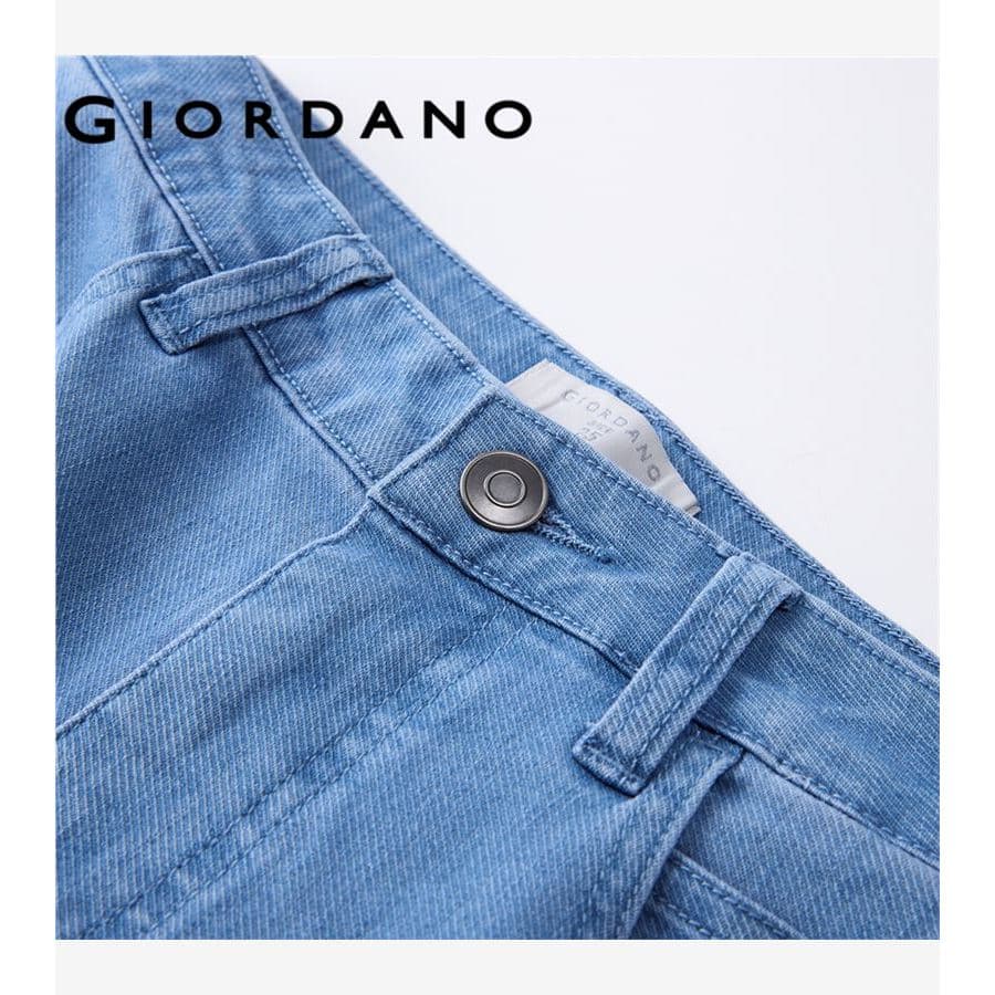 GIORDANO WOMEN Five-pocket mid rise jeans 13416336 รูปที่ 5