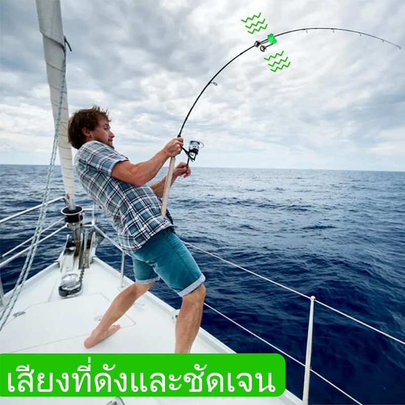 Sikawei 10 ชิ้นตกปลากัดนาฬิกาปลุกเบ็ดตกปลา Stalk Bells Clamp Tip เบ็ดตกปลา Rod รูปที่ 6