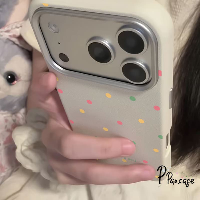 เคสไอโฟน17 16 เคสหนังวัว ลายจุดสีสดใสฮิต สำหรับiPhone 17 13 AIR 14 15 16 12 11 Pro Max 7 8 14 15 16 Plus XR X SE 2 3 รูปที่ 7