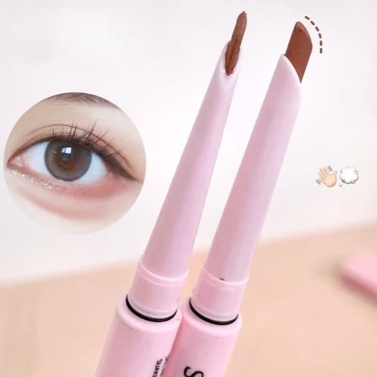 shiny-girl: ปากกาดอลลี่อาย2หัว 2in1 เขียนง่าย ไฮไลท์ ไฮไลท์ดวงตาแบบ ดวงตากลมโตสไตล์เกาหลี กันน้ํากันเหงื่อ ติดทนนาน รูปที่ 6