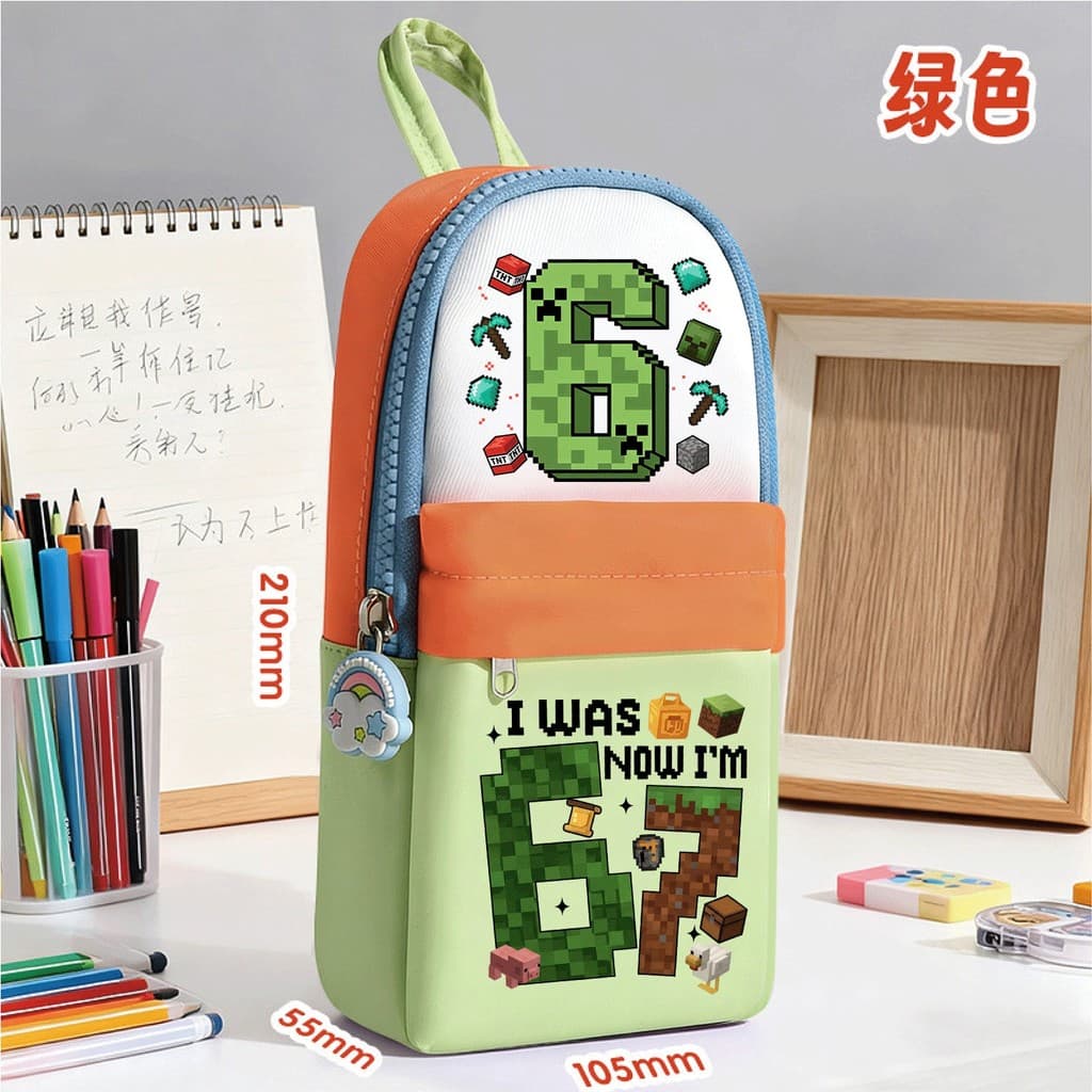 Steal A Brainrot Blue 67 Cover Pencil Case Pen Bag Hitting Color 3 ช่องกระเป๋าถือกระเป๋าเก็บ รูปที่ 4