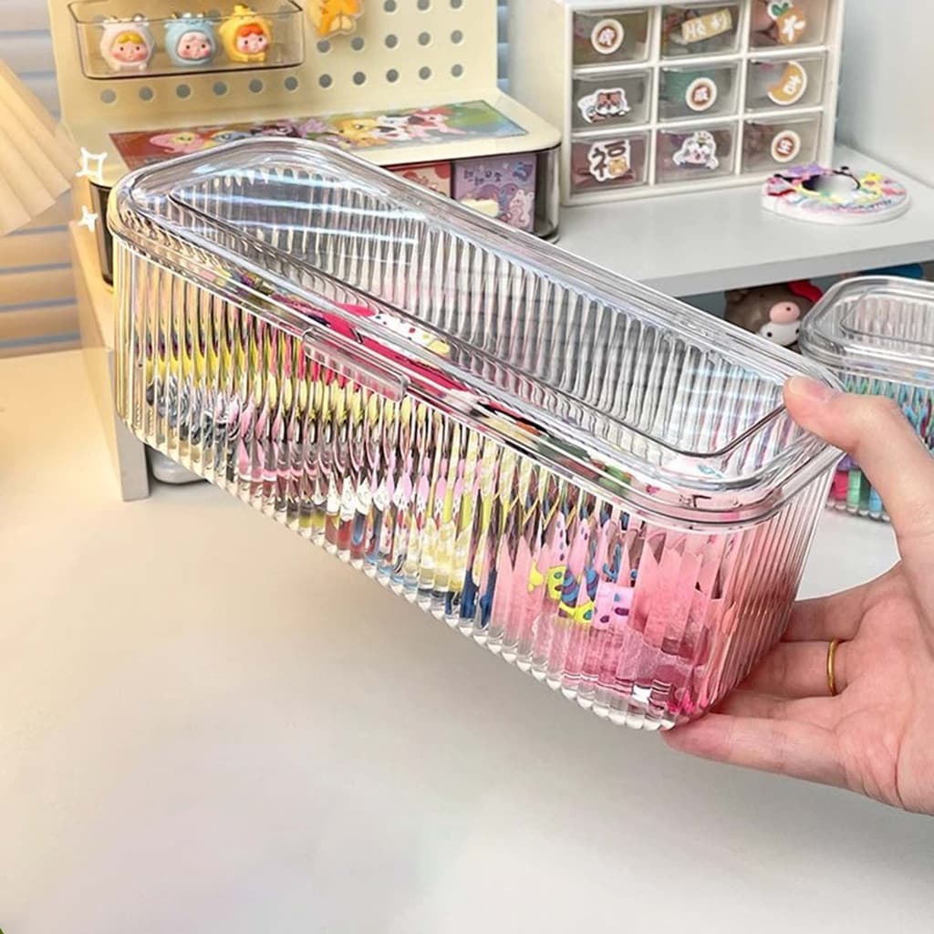 12ชิ้น กล่องเก็บอะคริลิ ใสใส อวัยวะที่มีปก กรณีขนาดเล็ก สร้อยข้อมือผู้ถือเครื่องประดับ ปุ่มออแกไนเซอร์ เล็บอุปกรณ์เสริมกรณี เพชรลูกปัดแสดง กล่องเก รูปที่ 3
