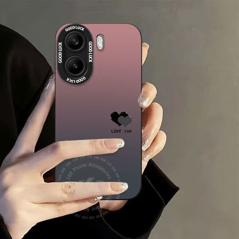 เคส OPPO A6X A6S A6t A6 เคส OPPO A6t Pro เคสไล่สีรูปหัวใจ กันกระแทก พร้อมที่ป้องกันเลนส์กล้อง หนังสายนำโทรศัพท์ ซิลิโคนด้านนุ่มกันลายนิ้วมือ สำหรับเด็กผู้ชาย เด็กผู้หญิง และนักเรียน รูปที่ 2