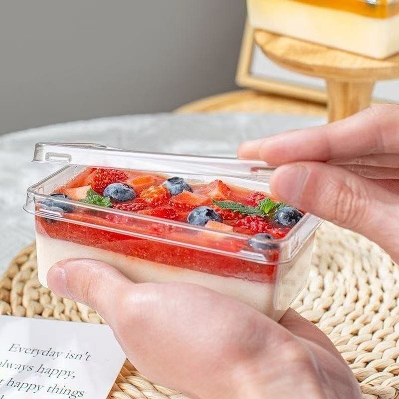 50ใบ กล่องขนม กล่องเค้ก PET ใส มีช้อน มีฝา สำหรับเค้ก สำหรับทิรามิสุ ร้านขายเค้ก รูปที่ 7