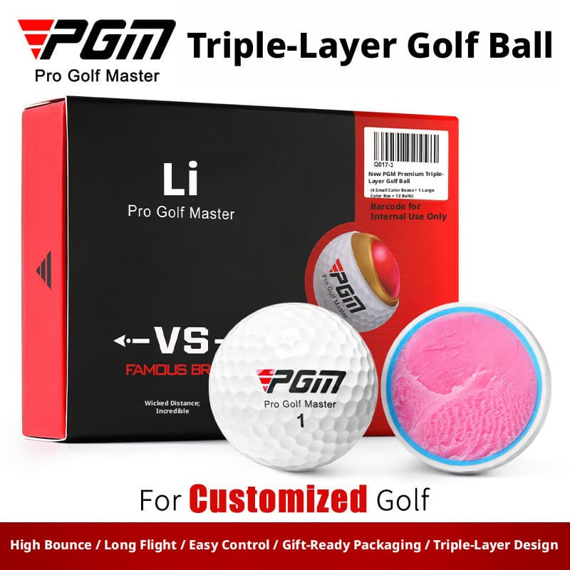 PGM ลูกกอล์ฟ 3 ชั้น 3-Piece Golf Ball Q017-2 | Sarin เด้งสม่ำเสมอ ซ้อม/ออกรอบ แพ็ก 3/12 ลูก รูปที่ 1