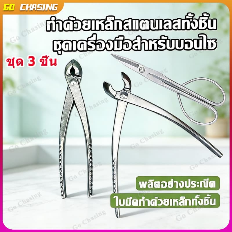 สแตนเลสบอนไซกรรไกรสวนดอกไม้พืชใบตารอบคีมตัดแต่งกิ่งเครื่องมือตัดแต่งกิ่งผลไม้ต้นไม้สร้างกรรไกร คีมปากนกแก้ว คีมท้องเรือ รูปที่ 1