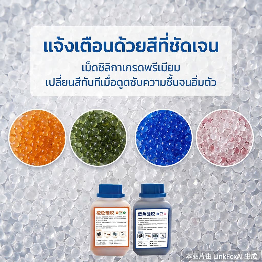 เม็ดดูดความชื้น ซิลิก้าเจล เม็ดจัมโบ้ 3-5mm เอนกประสงค์ ดูดซับความชื้นได้ดีเยี่ยม เหมาะกับตู้เสื้อผ้า กล่องเก็บของ รูปที่ 3