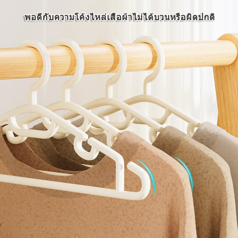 20/50 ชิ้น ไม้แขวนเสื้อพลาสติกกันลื่นสีขาว ที่แขวนเสื้อแบบใช้ในบ้าน ไม่ทิ้งรอย เหมาะสำหรับเสื้อผ้า กางเกง และชุดชั้นใน รูปที่ 4