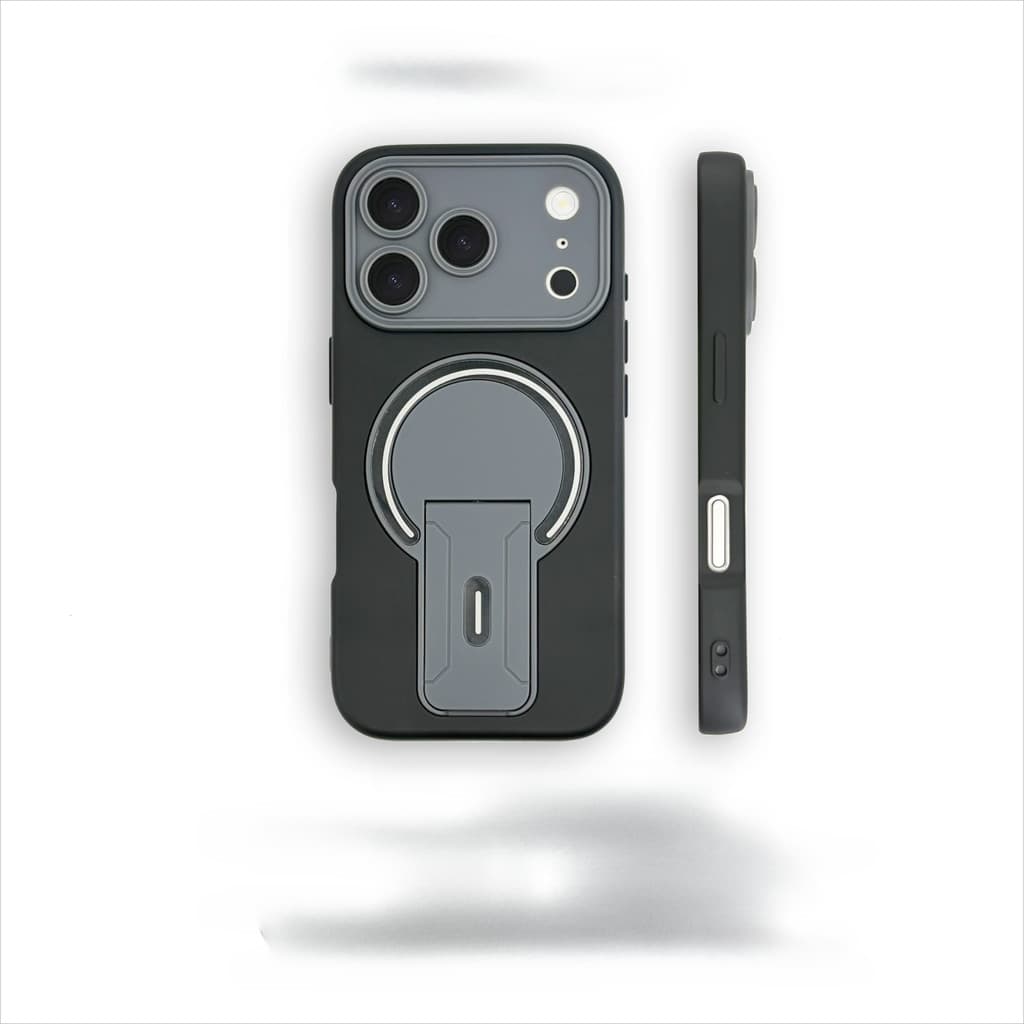 หรูหราแม่เหล็ก Matte พร้อมผู้ถือเคสโทรศัพท์สําหรับ iPhone 11 12 13 14 15 16 17 Pro Max Plus กันชนกลับกรณีฝาครอบ รูปที่ 6
