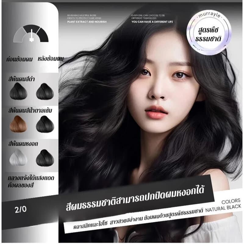 ครีมย้อมผมที่ไม่ระคายเคือง ครีมย้อมผมแบบหวีผม ย้อมผม ยั่งยืน ย้อมทันที ย้อมผมจากพืช ความงาม ปิดผมขาว ผมหงอก ย้อมผม รูปที่ 2