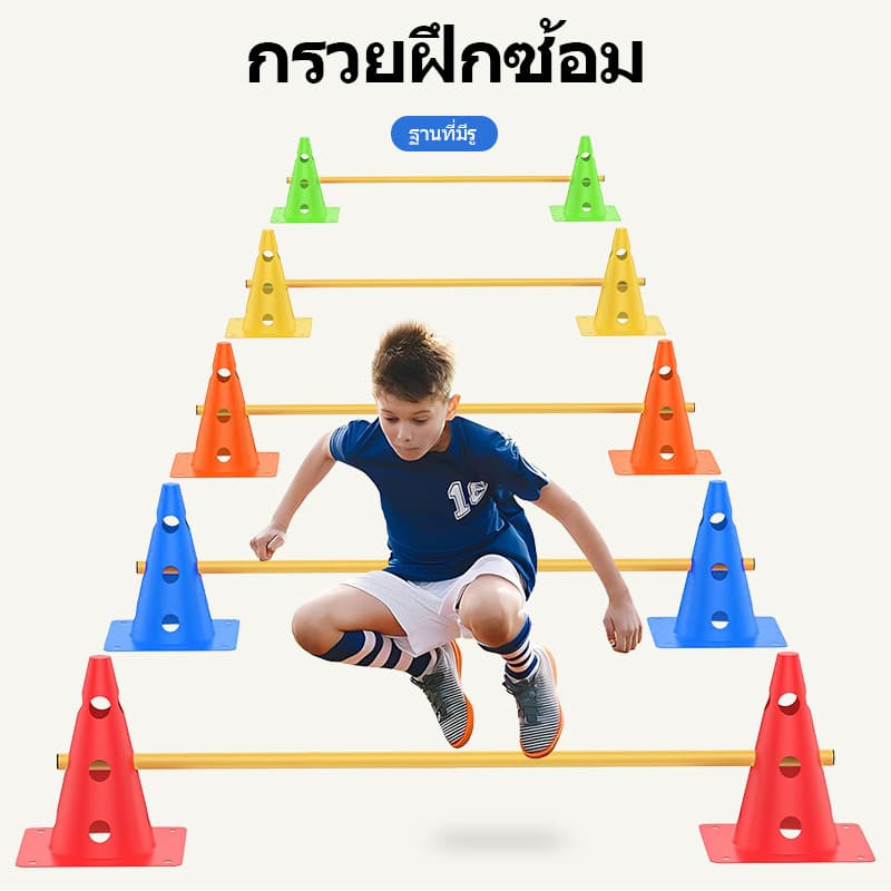 ยู ฟิตเนส อุปกรณ์ฝึกซ้อมฟุตบอลและบาสเกตบอลสำหรับเด็ก พลาสติก ขนาด 32 ซม. รูปที่ 2
