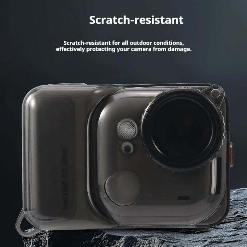 สําหรับ Insta360 Go Ultra TPU Clear เคสป้องกันเชือกป้องกันการสูญหายโปร่งใสฝาครอบเลนส์ป้องกันรอยขีดข่วนครอบคลุมสําหรับ Insta360 Go Ultra รูปที่ 5