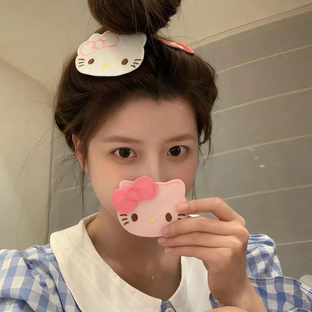 สติกเกอร์หน้าม้าVelcro การ์ตูนแมวน่ารัก สไตล์ใหม่สำหรับปี2025 รูปที่ 5